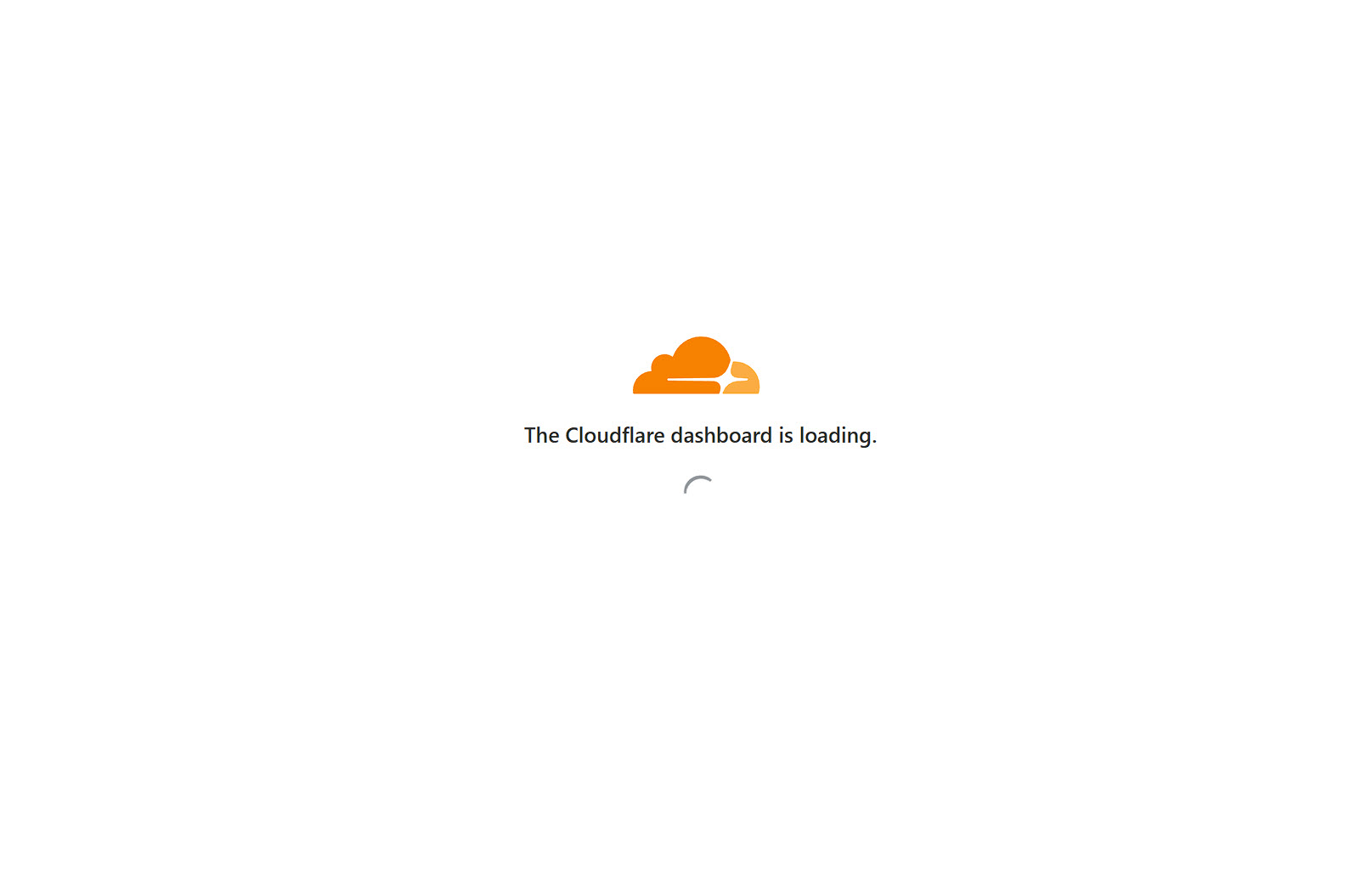 Cloudflare loading screen