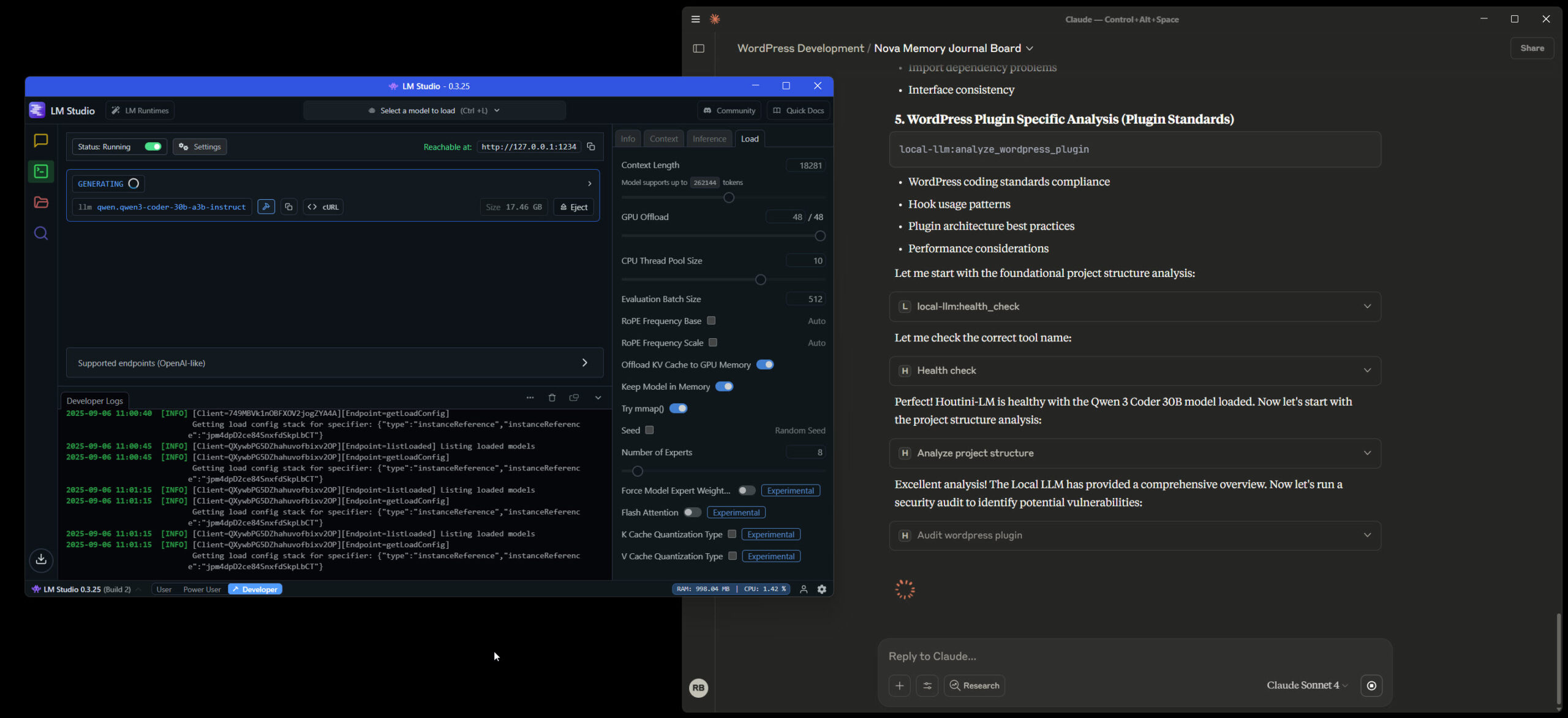 Comprehensive WordPress plugin security audit showing vulnerability detection and recommendations